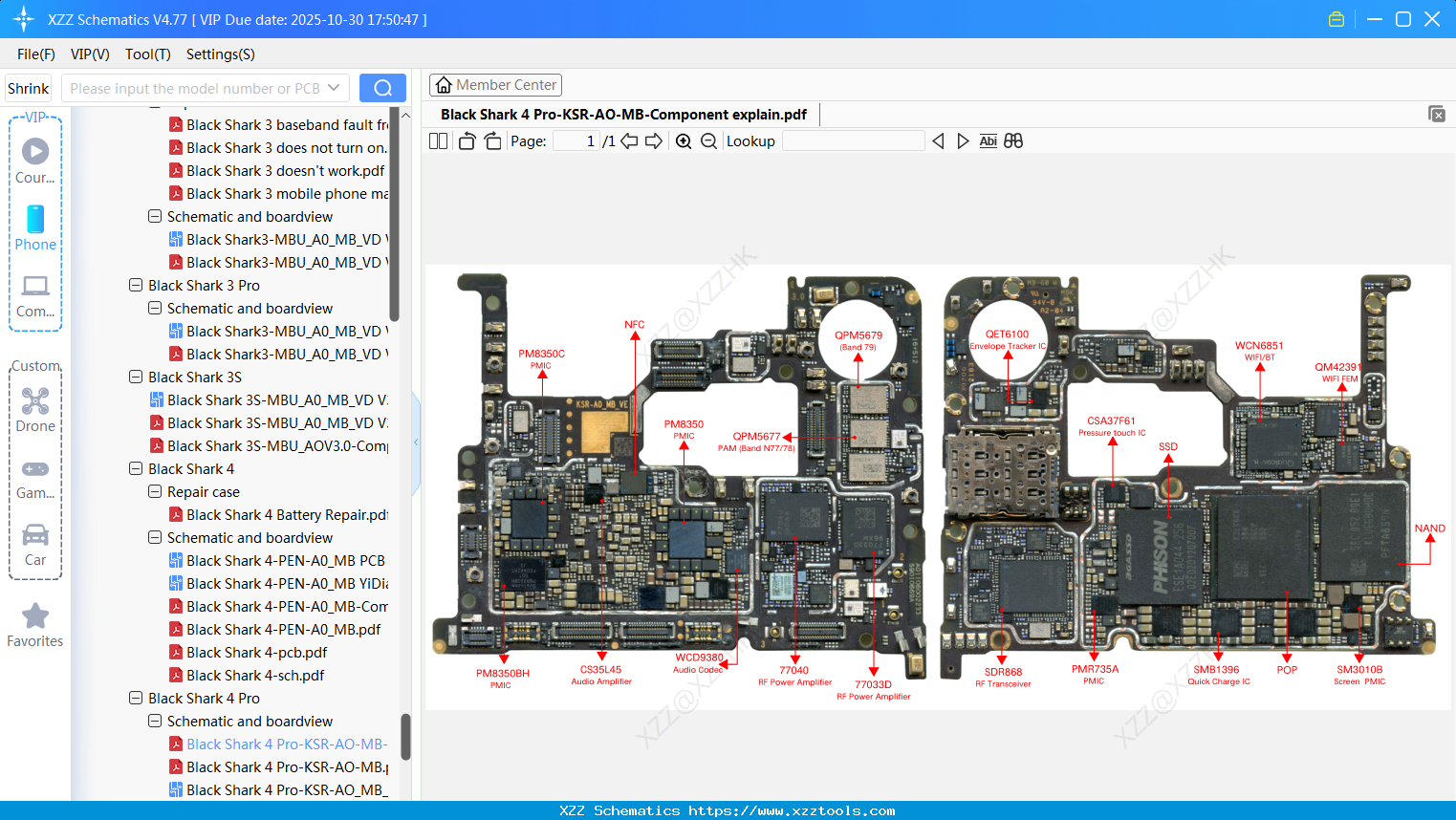 Xiaomi Black Shark 4 Pro-KSR-AO-MB-Component Explain